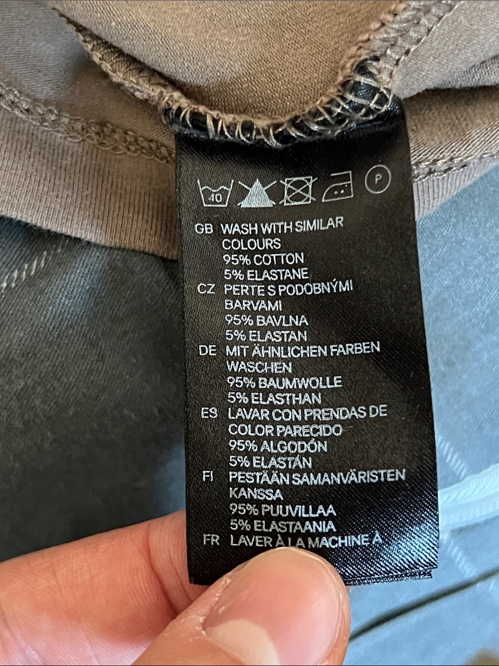 H&M Basic Taupe Stretch Cotton Tank Top XS - Picture 4 of 5